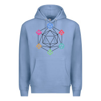 Colony Blue minimal dnd Premium Hoodie - linhVisuals