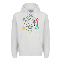 Dove Grey minimal dnd Premium Hoodie - linhVisuals