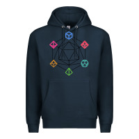 Navy minimal dnd Premium Hoodie - linhVisuals