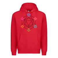 Red minimal dnd Premium Hoodie - linhVisuals