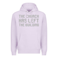 Lilac the church has left the building Premium Hoodie - linhVisuals
