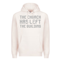 Pale Pink the church has left the building Premium Hoodie - linhVisuals