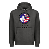 Charcoal Heather peacemaker eagly Premium Hoodie - linhVisuals