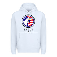 White peacemaker eagly Premium Hoodie - linhVisuals