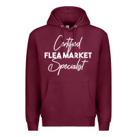 Burgundy certified flea market specialist t shirt Premium Hoodie - linhVisuals
