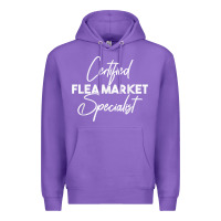 Purple certified flea market specialist t shirt Premium Hoodie - linhVisuals