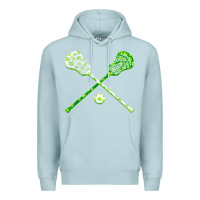 Blue Mist funny lacrosse st patricks day boys men shamrock ball t shirt Premium Hoodie - linhVisuals