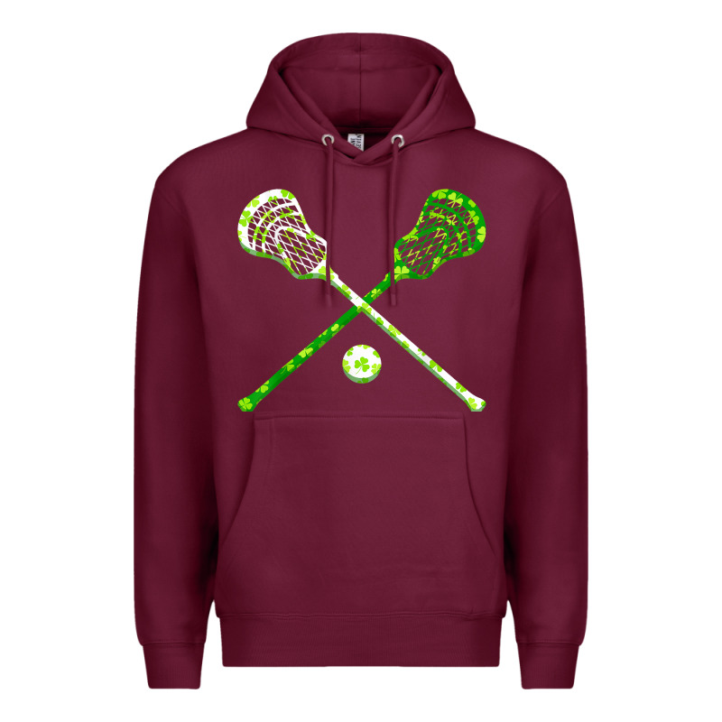 Funny Lacrosse St Patricks Day Boys Men Shamrock Ball T Shirt Premium Hoodie by linhVisuals | Teevron