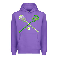 Purple funny lacrosse st patricks day boys men shamrock ball t shirt Premium Hoodie - linhVisuals