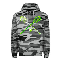 Slate Camo funny lacrosse st patricks day boys men shamrock ball t shirt Premium Hoodie - linhVisuals