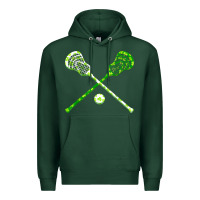 Sports Green funny lacrosse st patricks day boys men shamrock ball t shirt Premium Hoodie - linhVisuals