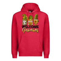 Cardinal welcome gnomies sunflowers Premium Hoodie - BarkalooDesign
