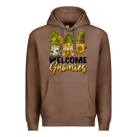 Chestnut welcome gnomies sunflowers Premium Hoodie - BarkalooDesign