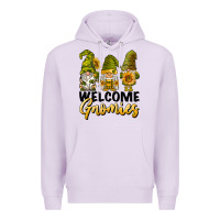 Lilac welcome gnomies sunflowers Premium Hoodie - BarkalooDesign