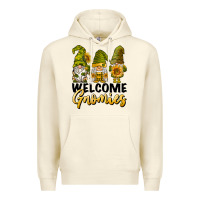 Sandshell welcome gnomies sunflowers Premium Hoodie - BarkalooDesign