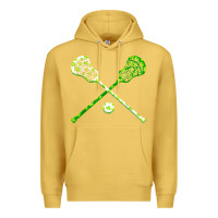 Antique Gold funny lacrosse st patricks day boys men shamrock ball t shirt Premium Hoodie - linhVisuals