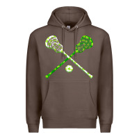 Coffee funny lacrosse st patricks day boys men shamrock ball t shirt Premium Hoodie - linhVisuals