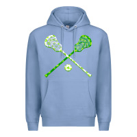 Colony Blue funny lacrosse st patricks day boys men shamrock ball t shirt Premium Hoodie - linhVisuals