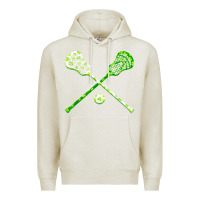 Oatmeal Heather funny lacrosse st patricks day boys men shamrock ball t shirt Premium Hoodie - linhVisuals