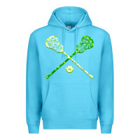 Ocean Blue funny lacrosse st patricks day boys men shamrock ball t shirt Premium Hoodie - linhVisuals