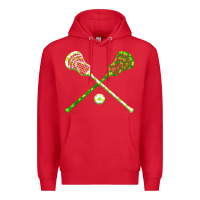 Red funny lacrosse st patricks day boys men shamrock ball t shirt Premium Hoodie - linhVisuals