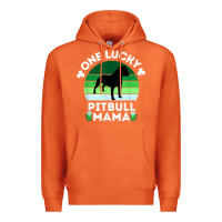 Carrot funny st patrick's day one lucky pitbull mama pitbulldog t shirt Premium Hoodie - linhVisuals