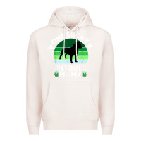 Pale Pink funny st patrick's day one lucky pitbull mama pitbulldog t shirt Premium Hoodie - linhVisuals