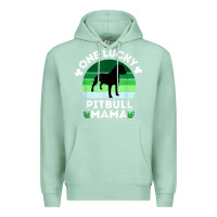 Seafoam funny st patrick's day one lucky pitbull mama pitbulldog t shirt Premium Hoodie - linhVisuals