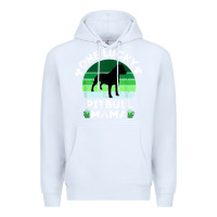 White funny st patrick's day one lucky pitbull mama pitbulldog t shirt Premium Hoodie - linhVisuals