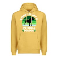 Antique Gold funny st patrick's day one lucky pitbull mama pitbulldog t shirt Premium Hoodie - linhVisuals