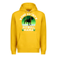 Lemon funny st patrick's day one lucky pitbull mama pitbulldog t shirt Premium Hoodie - linhVisuals