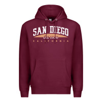 Burgundy san diego california Premium Hoodie - linhVisuals