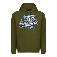 Army Green wilmington sharks Premium Hoodie - linhVisuals