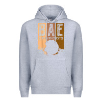 Heather Grey black history month bae black and educated melanin women t shirt Premium Hoodie - linhVisuals