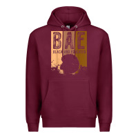 Burgundy black history month bae black and educated melanin women t shirt Premium Hoodie - linhVisuals