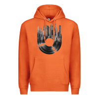 Carrot vinyl record cityscape Premium Hoodie - linhVisuals
