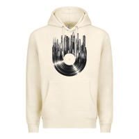 Tofu vinyl record cityscape Premium Hoodie - linhVisuals