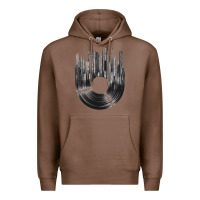 Chestnut vinyl record cityscape Premium Hoodie - linhVisuals