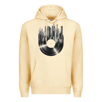 Pina Colada vinyl record cityscape Premium Hoodie - linhVisuals