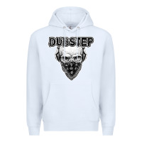White dubstep shirt   electronic music lover gift for men  women Premium Hoodie - linhVisuals