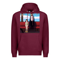 Burgundy spirited away (3) Premium Hoodie - linhVisuals