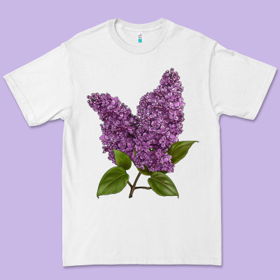 Purple Lilac Flower Premium Tee Designed By Lillyallendesigns