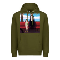 Army Green spirited away (3) Premium Hoodie - linhVisuals
