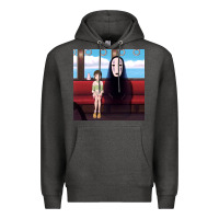 Charcoal Heather spirited away (3) Premium Hoodie - linhVisuals