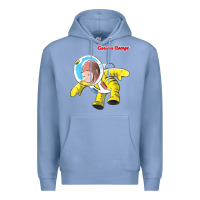 Colony Blue curious george happy astronaut portrait t shirt Premium Hoodie - linhVisuals