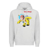 Dove Grey curious george happy astronaut portrait t shirt Premium Hoodie - linhVisuals