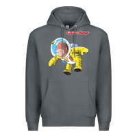 Rock curious george happy astronaut portrait t shirt Premium Hoodie - linhVisuals