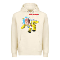 Tofu curious george happy astronaut portrait t shirt Premium Hoodie - linhVisuals