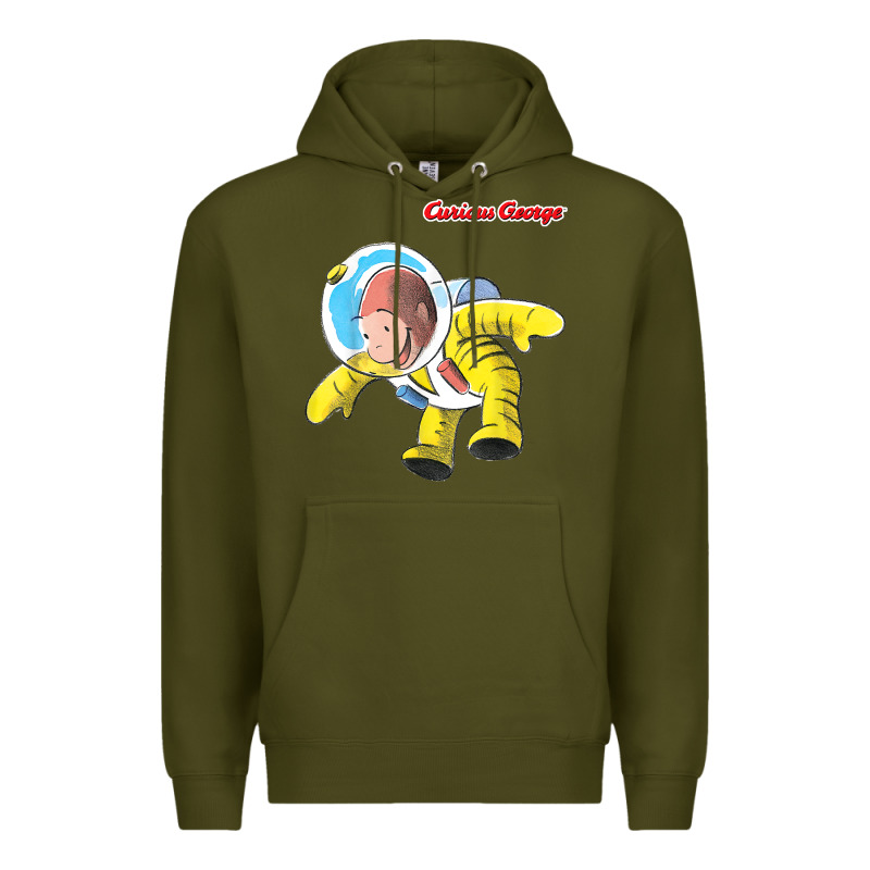 Curious George Happy Astronaut Portrait T Shirt Premium Hoodie by linhVisuals | Teevron