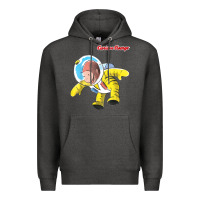 Charcoal Heather curious george happy astronaut portrait t shirt Premium Hoodie - linhVisuals